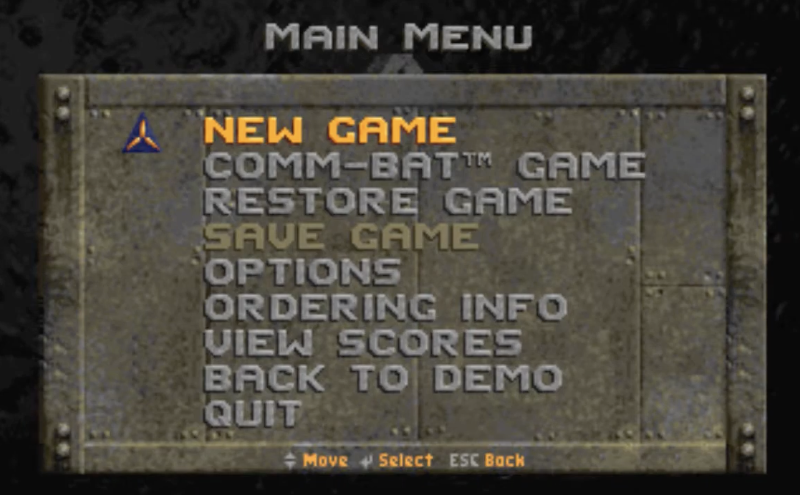 Rise of the Triad: Dark War Main Menu